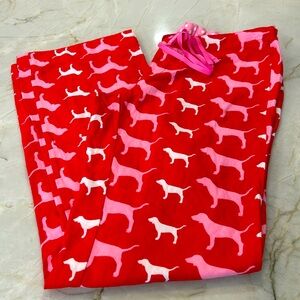 Victoria’s Secret Red Dog Print Flannel Pajamas
